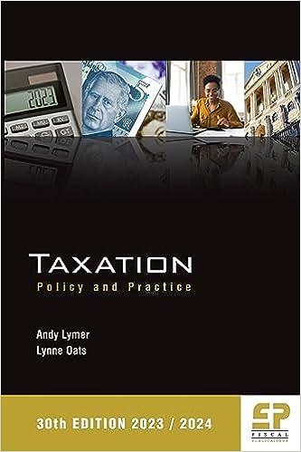 taxation policy and practice 30 edition prof. andy lymer , prof. lynne oats 1906201722, 978-1906201722