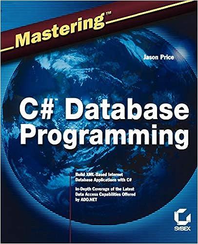 mastering c# database programming 1st edition jason price 0782141838, 978-0782141832