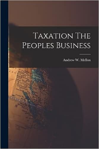 taxation the peoples business 1st edition andrew w. mellon 1015443265, 978-1015443266