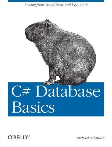 c# database basics moving from visual basic and vba to c# 1st edition michael schmalz 1449309984,