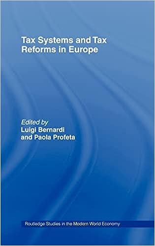 tax systems and tax reforms in europe 1 edition luigi bernardi , paola profeta 0415322510, 978-0415322515
