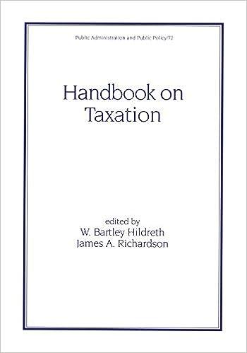 handbook on taxation 1 edition w.bartley hildreth 0824701976, 9780824701970
