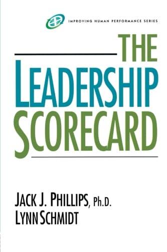 the leadership scorecard improving human performance series 1st edition jack j. phillips, lynn schmidt