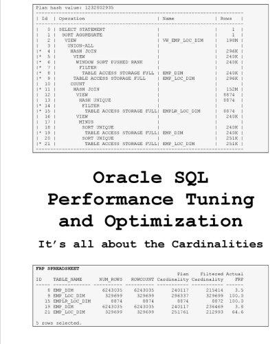 oracle sql performance tuning and optimization its all about the cardinalities 1st edition kevin meade