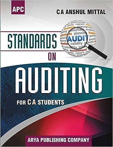 standards on auditing for ca students 1st edition anshul mittal 8182964962, 978-8182964969