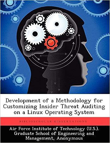 development of a methodology for customizing insider threat auditing on a linux operating system 1st edition