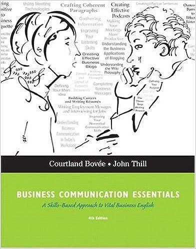 business communication essentials a skilled based approach to vital business english 4th edition courtland l.