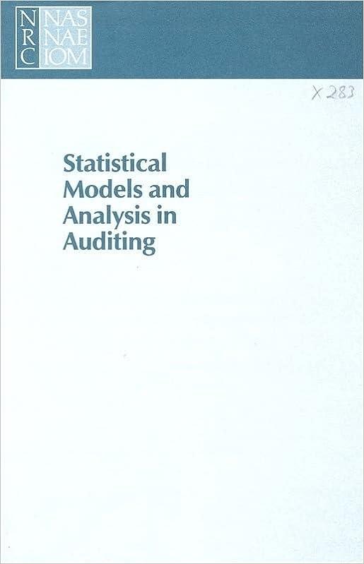 statistical models and analysis in auditing 1st edition national research council, division on engineering