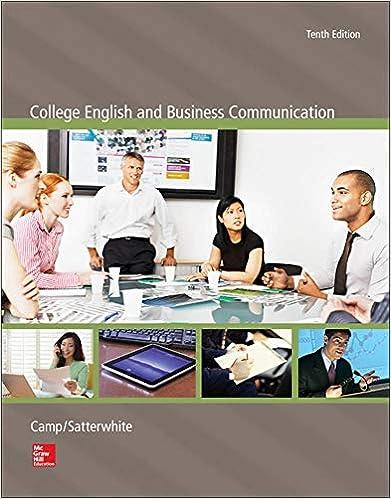 college english and business communication 10th edition sue camp, marilyn satterwhite 0073397121,