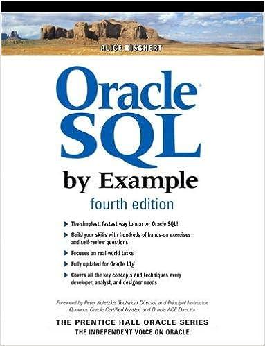 oracle sql by example 4th edition alice rischert 0137142838, 978-0137142835