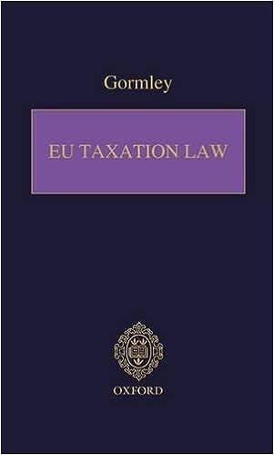eu taxation law 1st edition laurence gormley 1904501559, 978-1904501558