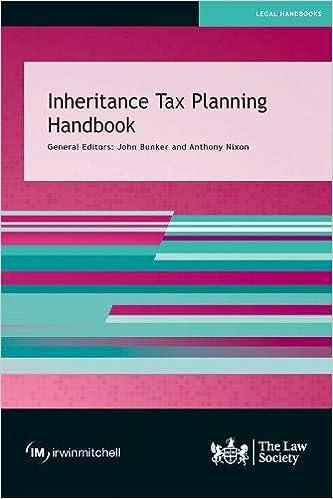 inheritance tax planning handbook 1st edition john bunker, anthony nixon 1784461474, 978-1784461478