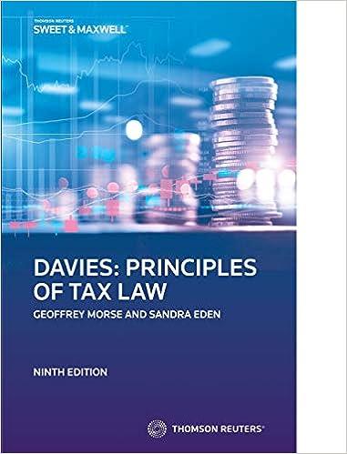 davies principles of tax law 9th edition geoffrey morse, sandra eden 0414075757, 978-0414075757