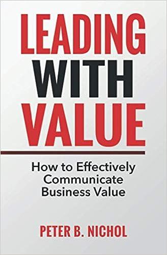 leading with value how to effectively communicate business value 1st edition peter b. nichol 1736385909,