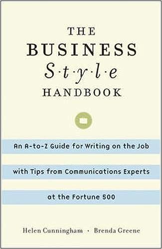 the business style handbook an a to z guide for writing on the job with tips from communications experts at