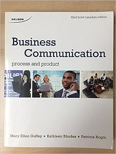 business communication process and product 3rd edition mary ellen rogin, patricia rhodes, kathy guffey