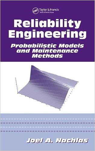 reliability engineering probabilistic models and maintenance methods 1st edition joel a. nachlas 0849335981,