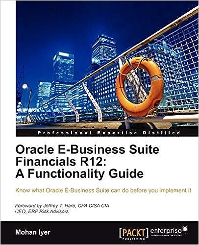 oracle e business suite financials r12 a functionality guide 1st edition mohan iyer 1849680620, 978-1849680622