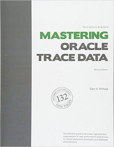 the method r guide to mastering oracle trace data 2nd edition cary v. millsap 1518897886, 978-1518897887