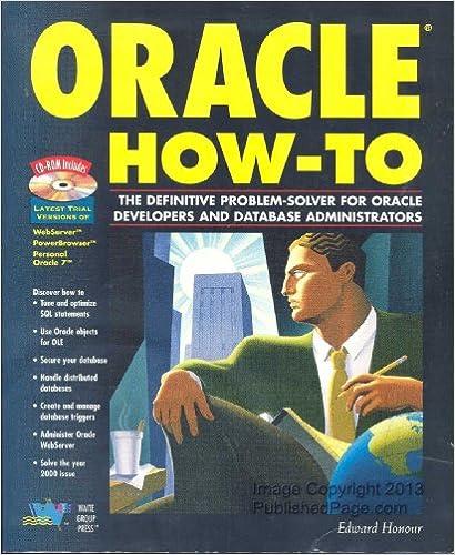 oracle how to the definitive problem solver for oracle developers and database administrators 1st edition
