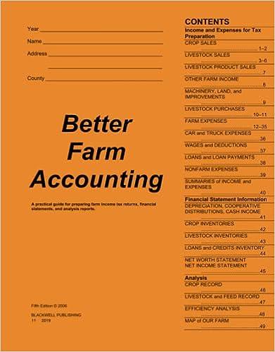 better farm accounting a practical guide for preparing farm income tax return financial statements and