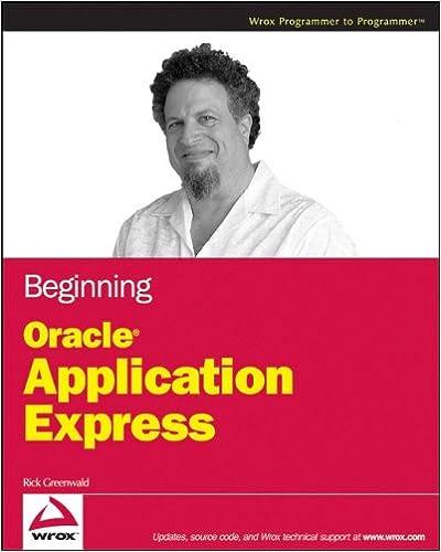 beginning oracle application express 1st edition rick greenwald 0470388374, 978-0470388372