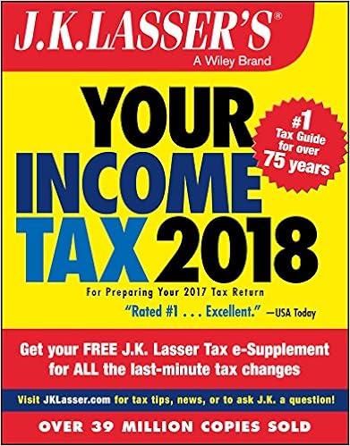 your income tax 2018 2018 edition j.k. lasser institute 1119380081, 978-1119380085