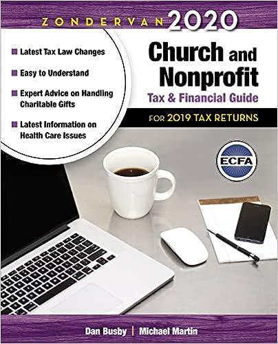 church and nonprofit tax and financial guide 2020 edition dan busby,michael martin 0310588782, 978-0310588788