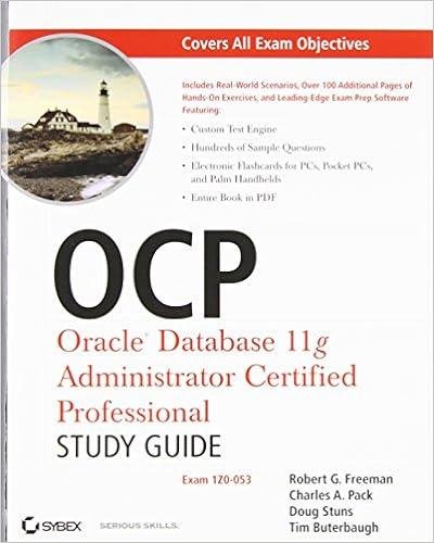 ocp oracle database 11g administrator certified professional study guide 1st edition robert g. freeman,