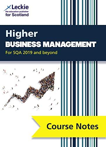 higher business management for sqa 2019 and beyond course notes 2nd edition lee coutts, leckie 0008383472,