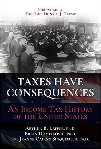 taxes have consequences an income tax history of the united states 1st edition arthur b. laffer ph.d., brian