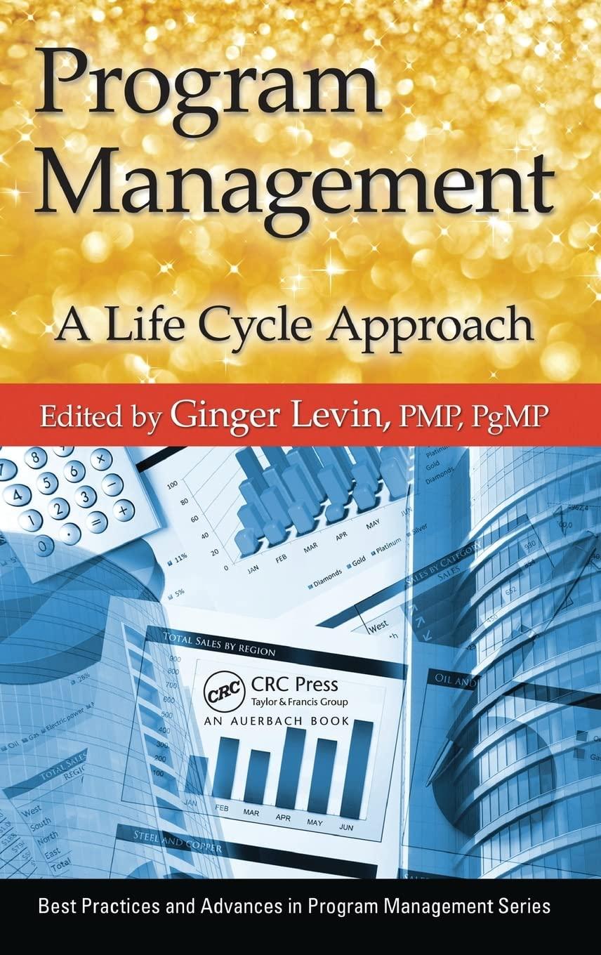 program management a life cycle approach 1st edition ginger levin 1466516879, 978-1466516878