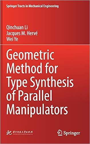 geometric method for type synthesis of parallel manipulators 1st edition qinchuan li, jacques m. hervé, wei