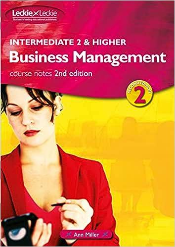 intermediate 2 and higher business management course notes 2nd edition ann miller 1843724634, 978-1843724636