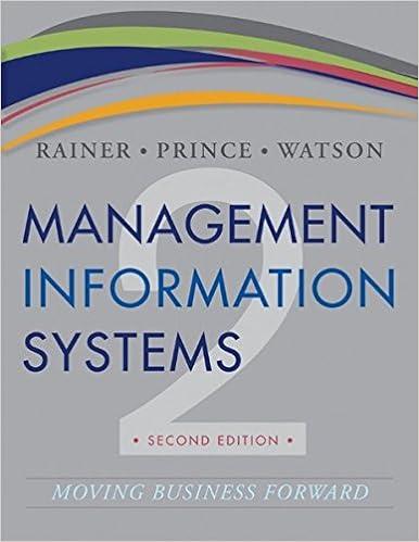 management information systems moving business forward 2nd edition r. kelly rainer, hugh j. watson, brad