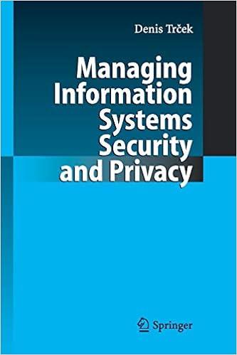 managing information systems security and privacy 2006th edition denis trcek 3642421784, 978-3642421785