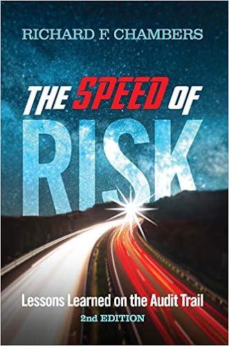the speed of risk lessons learned on the audit trail 2nd edition richard f. chambers, cia, qial, cgap, ccsa,