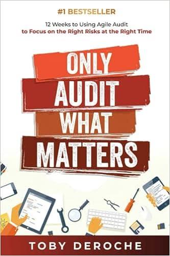 only audit what matters 12 weeks to using agile audit to focus on the right risks at the right time 1st