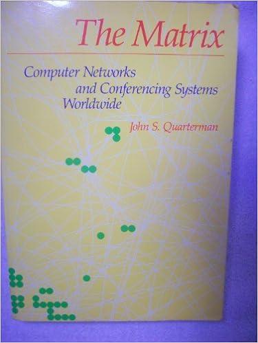 the matrix computer networks and conferencing systems worldwide 1st edition john quarterman 1555580335,