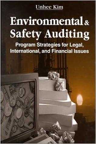 environmental and safety auditing program strategies for legal international and financial issues 1st edition