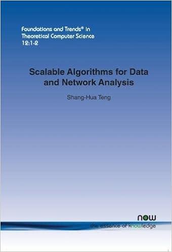 scalable algorithms for data and network analysis 1st edition shang-hua teng 1680831305, 978-1680831306