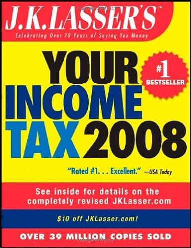 your income tax 2008 2008 edition j.k. lasser institute 0470137541, 978-0470137543