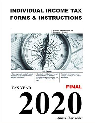 individual income tax forms and instructions tax year 2020 2020 edition luis ayala b08qrkvd48, 979-8582477075