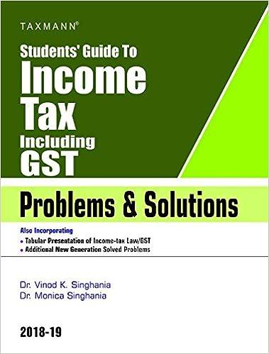students guide to income tax including gst problems and solutions 17th edition taxmann 9387957020,