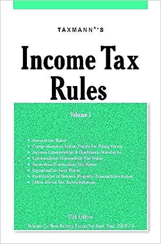 income tax rules volume 1 55th edition taxmann 978-9387702516
