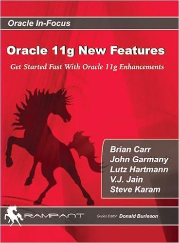 oracle 11g new features 1st edition brian carr, john garmany, lutz hartmann, v. j. jain, steve karam