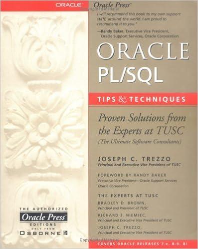 oracle pl sql tips and techniques 1st edition joseph trezzo, brad brown, rich niemiec 0078824389,