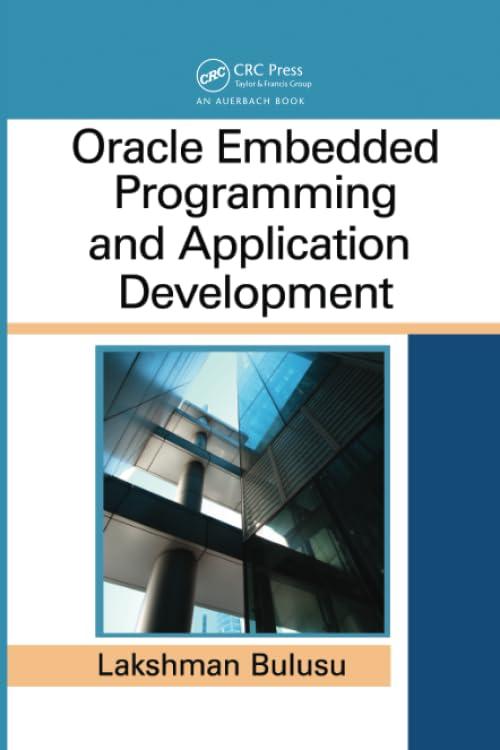 oracle embedded programming and application development 1st edition lakshman bulusu 1138115231, 978-1138115231