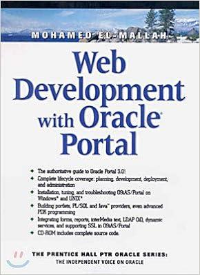 web development with oracle portal 1st edition mohamed el-mallah 0130600377, 978-0130600370