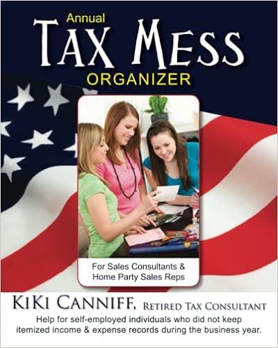 tax mess organizer for sales consultants and home party sales reps 2nd edition kiki canniff 0941361802,